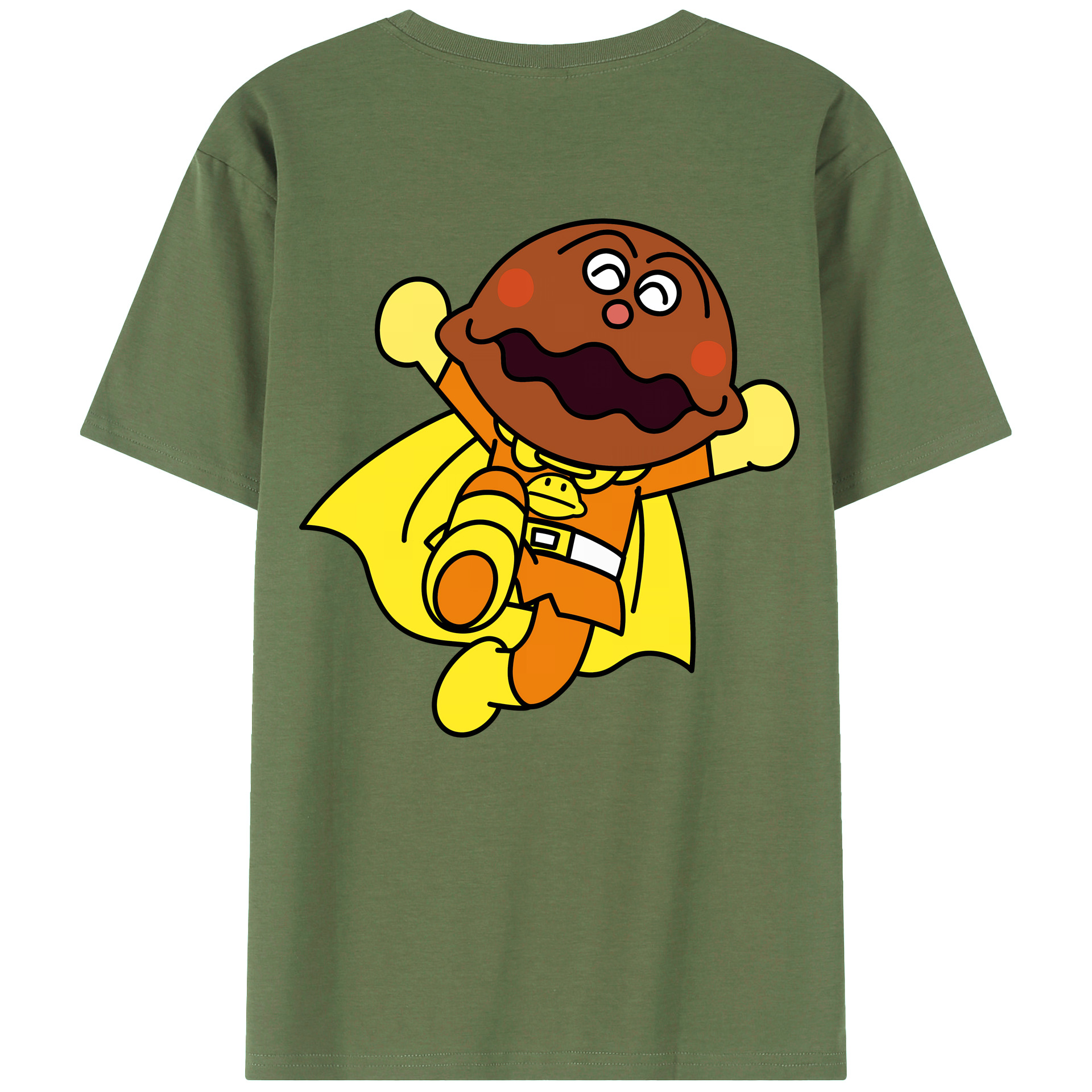 （画像用） アンパンマン Anpanman 綿100％ メンズ半袖Tシャツ（バックプリント） 通気性